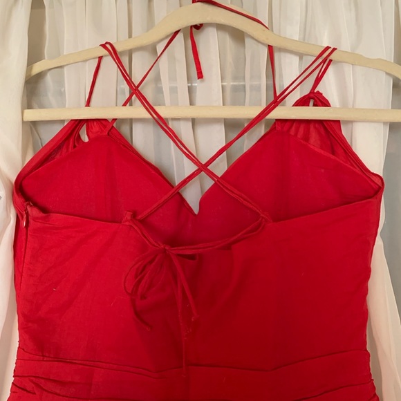 Striking.Red dress. Size medium - Picture 2 of 6